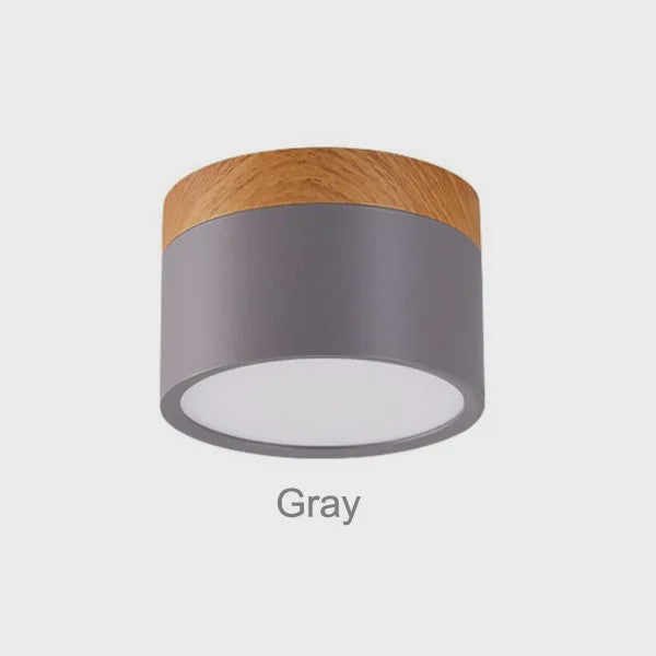Nordic Hout LED Plafondspot - Dimbare Modern Design Verlichting