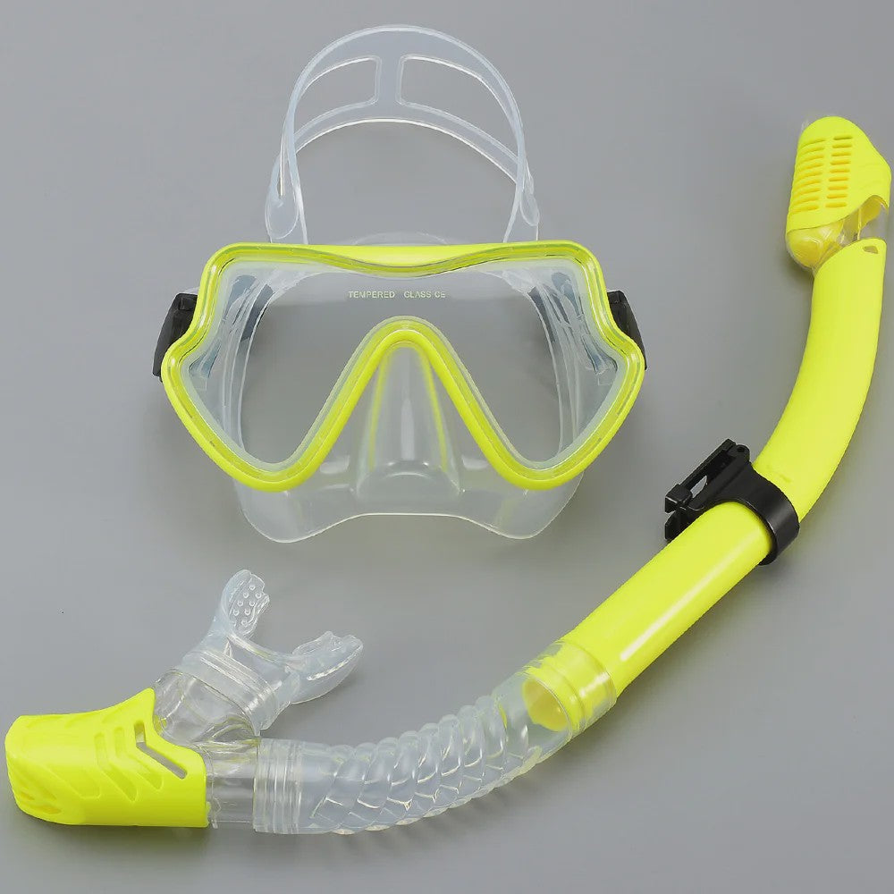 Professionele Duikbril en Snorkel Set voor Volwassenen - Panoramisch Gehard Glas
