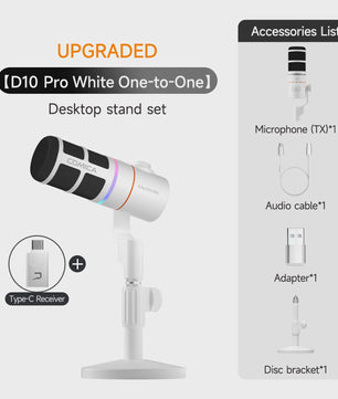 COMICA D10/D10 PRO Dynamische Microfoon: RGB, USB/XLR, Draadloos/Bedraad voor Streaming & Gaming