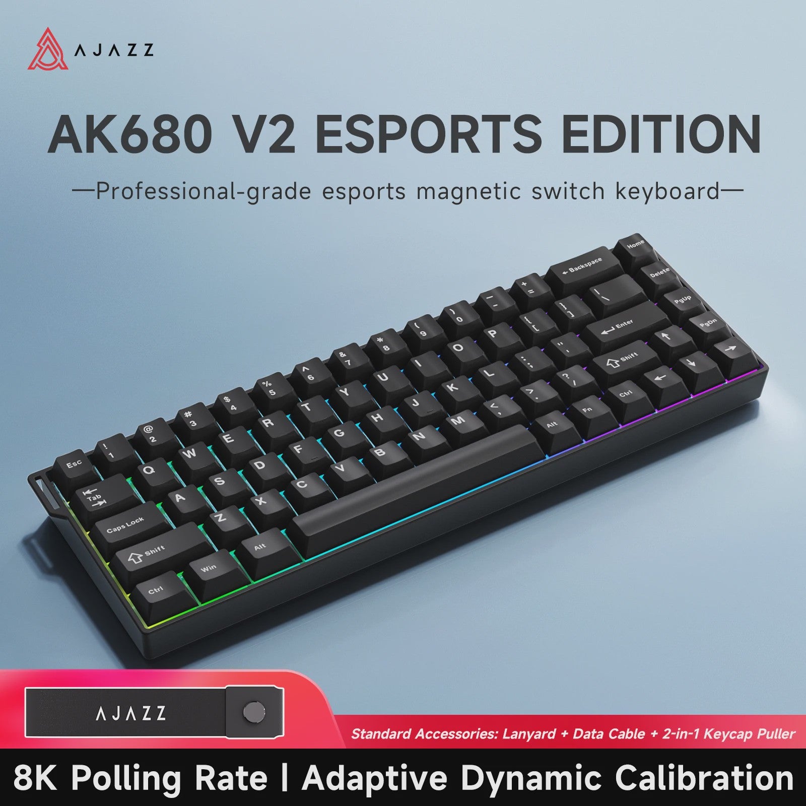 Ajazz AK680 V2 Gaming Toetsenbord: Magnetische Switches, 8K Polling Rate & RGB
