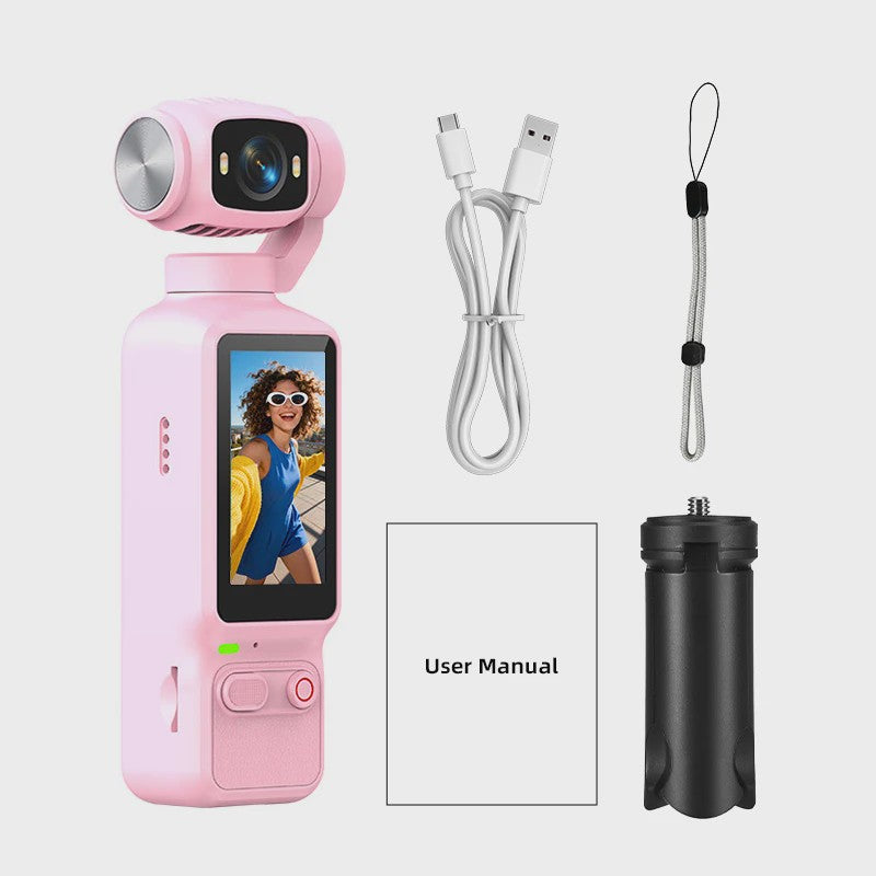Ourlife 4K Action Camera met 180° Roteerbare Lens & 1.97" Scherm - Perfect voor Vlogs & Sport