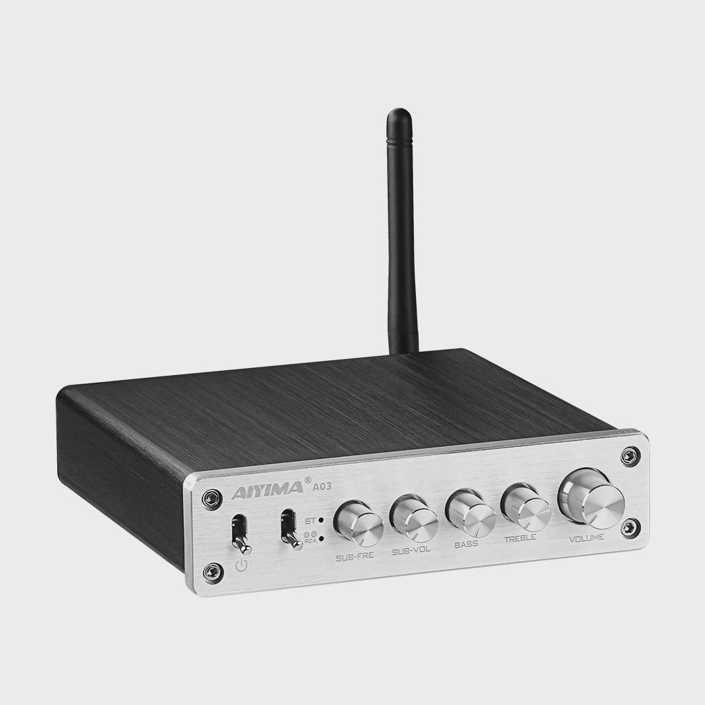AIYIMA A03 2.1 Bluetooth HiFi Versterker TPA3116D2 Digitale Audio Versterker 50W x 2 + 100W Subwoofer