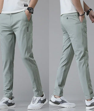 Heren Stretch Slim Fit Casual Broek - Ademend & Comfortabel voor Golf en Sport