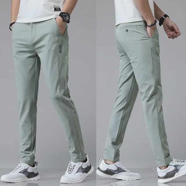 Heren Stretch Slim Fit Casual Broek - Ademend & Comfortabel voor Golf en Sport
