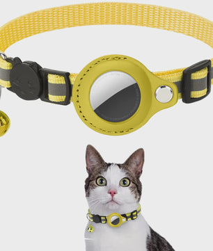 Veiligheids Halsband voor Katten met AirTag Houder - Verstelbaar, Reflecterend & Waterdicht