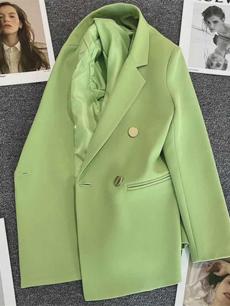 Dames Blazer Jas - Elegante Koreaanse Stijl - Dubbelzijdig Sluitend