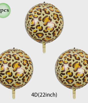 Jungle Safari Feestdecoratie Set - Dierenprint & Monstera Bladeren