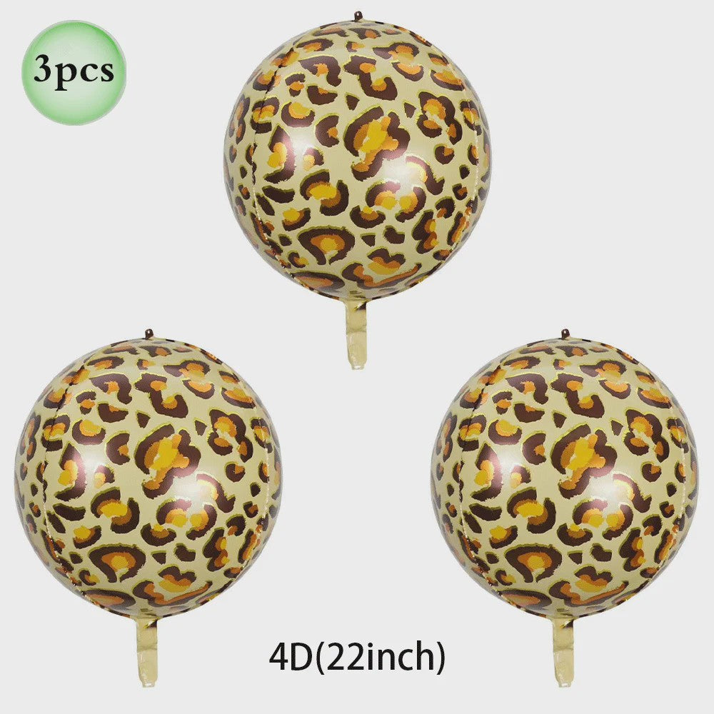 Jungle Safari Feestdecoratie Set - Dierenprint & Monstera Bladeren