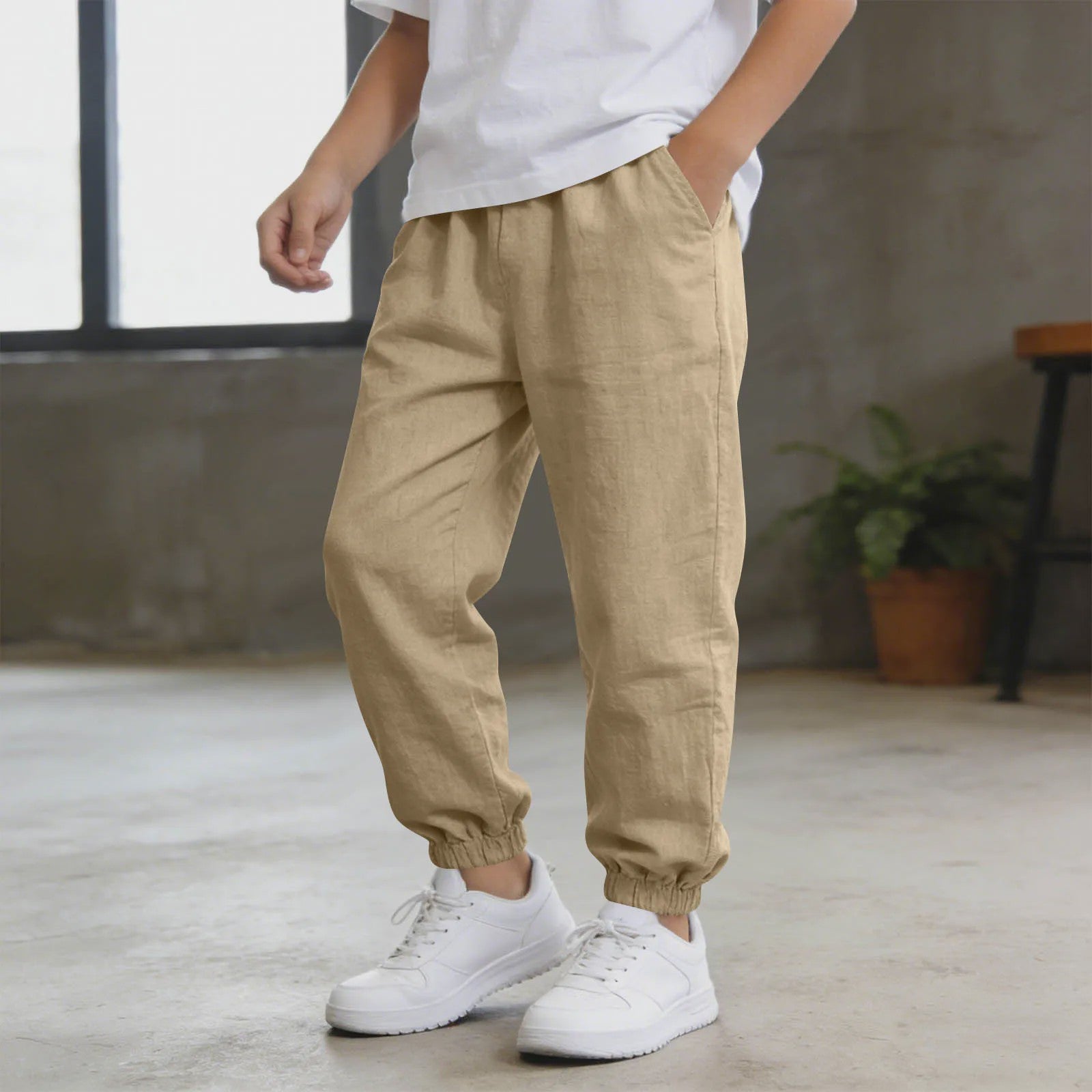 Linnen Broeken voor Jongens - Zomer, Casual & Lichtgewicht met Elastische Taille - Kinderkleding 5-14 Jaar