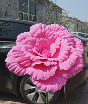 Grote Kunstbloem Pioenroos - 80cm Diameter - Decoratie voor Feesten, Evenementen & Bruiloften