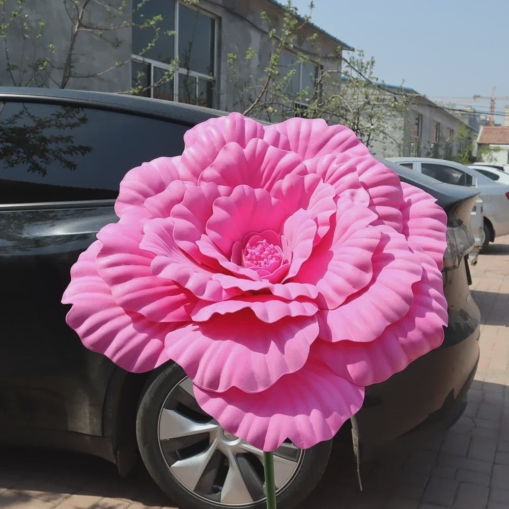 Grote Kunstbloem Pioenroos - 80cm Diameter - Decoratie voor Feesten, Evenementen & Bruiloften