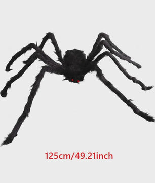 Enorme Zwarte Pluche Spin - Halloween Decoratie 30-200cm