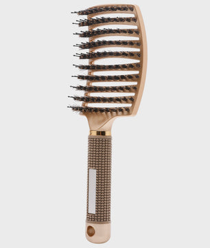 Ontwarrende Haarborstel met Natuurlijke Borstelharen & Nylon - Voor Nat & Droog Haar, Krullen & Styling