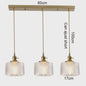 Vintage Groene Glazen Hanglamp - Nordic Stijl, Koperen Accent