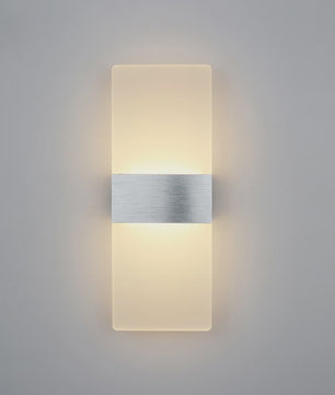 Moderne LED Wandlamp Aluminium & Mat Acryl - Hotel Corridor, Slaapkamer
