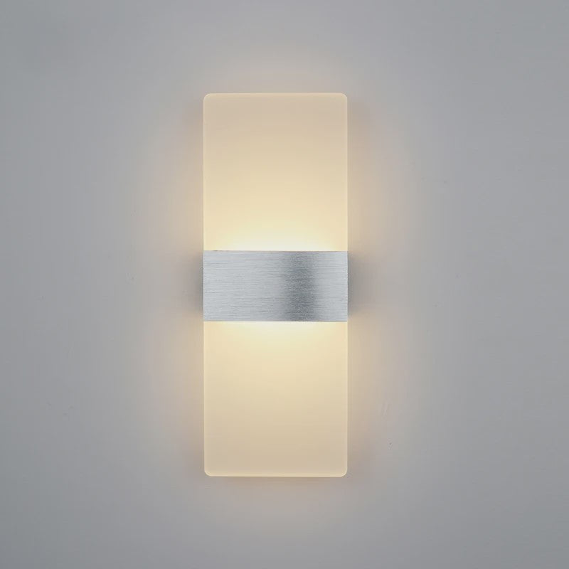 Moderne LED Wandlamp Aluminium & Mat Acryl - Hotel Corridor, Slaapkamer