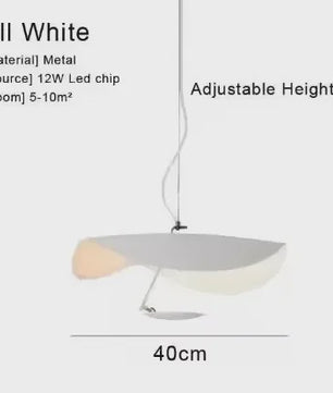 Moderne Lotusblad Hanglamp - LED, Metaal, Goud & Zwart/Wit