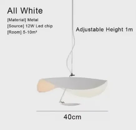 Moderne Lotusblad Hanglamp - LED, Metaal, Goud & Zwart/Wit
