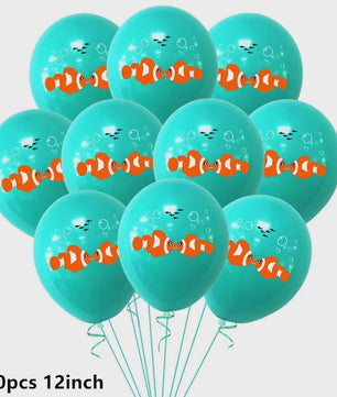 Nemo & Dory Verjaardagsdecoratie Set: Ballonnen, Banner & Cake Topper