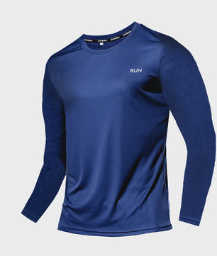 Heren Zomer T-shirt Lange Mouw - Ice Silk, Sneldrogend & Ademend voor Sport & Outdoor