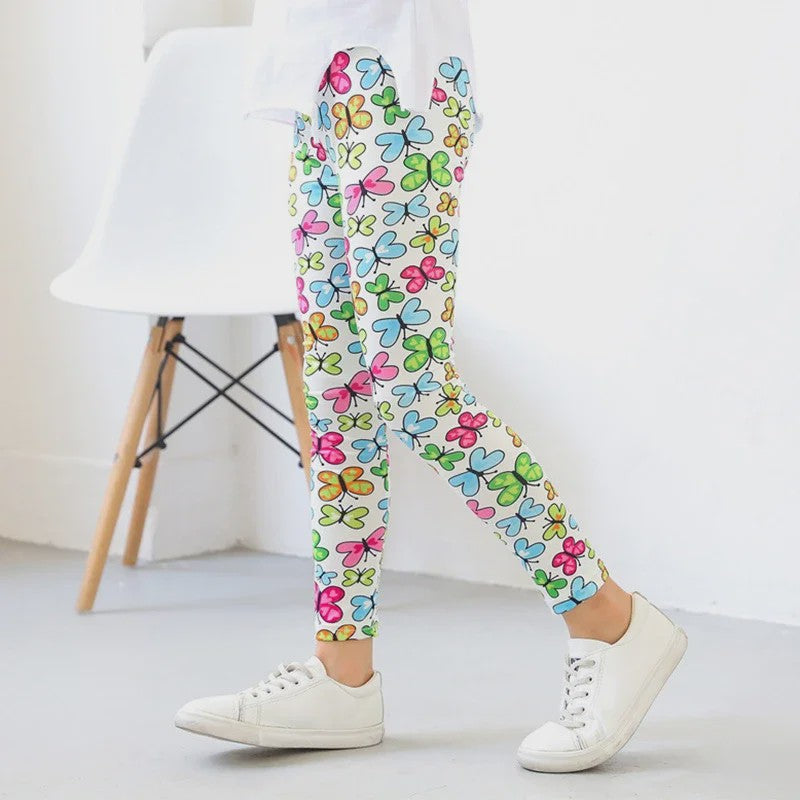 Meisjes Leggings met Print | Comfortabele Stretch Broekjes voor Lente, Zomer & Herfst (2-12 Jaar)