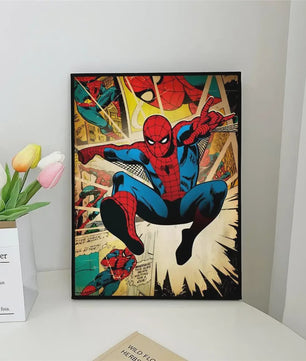 Frameloze Spiderman Poster - Marvel Kunst Print voor Woonkamer, Slaapkamer, Bar