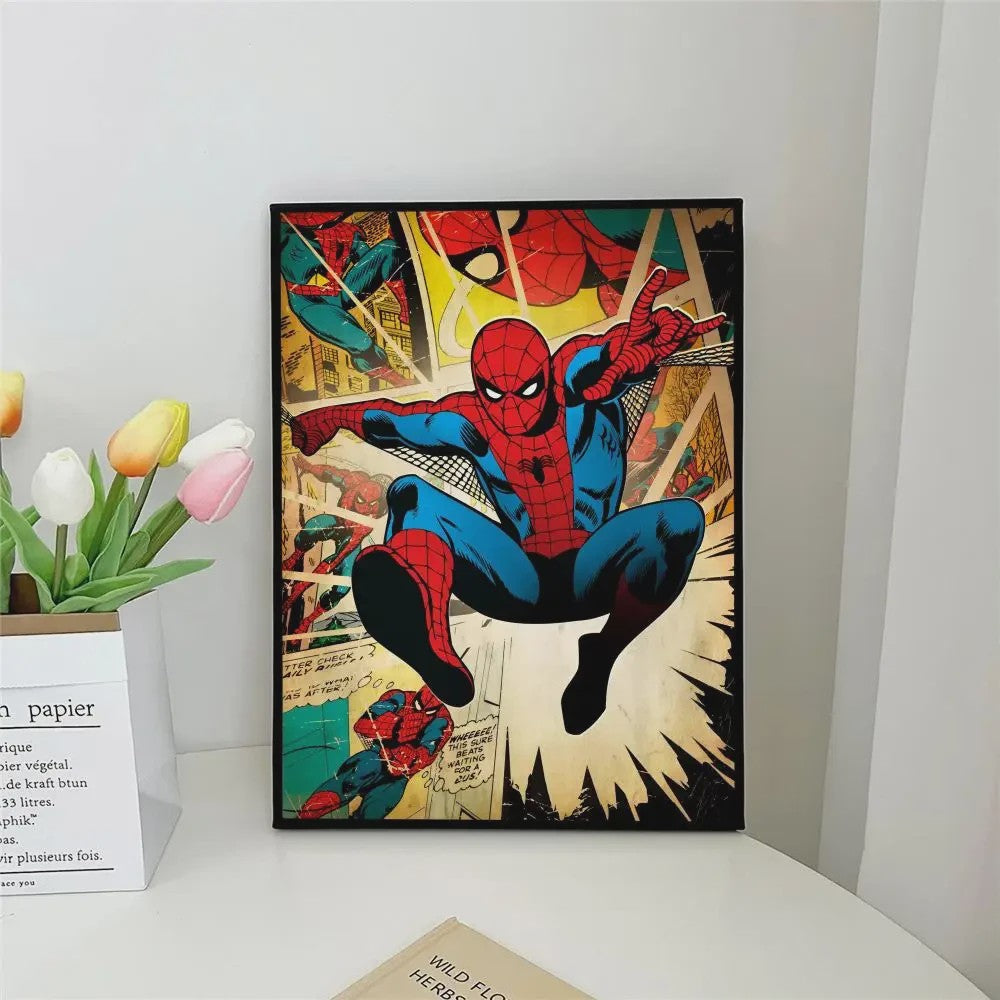 Frameloze Spiderman Poster - Marvel Kunst Print voor Woonkamer, Slaapkamer, Bar