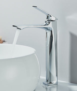 Moderne Wastafelkraan Messing - Enkel Hendel Mixer - Warm & Koud Water
