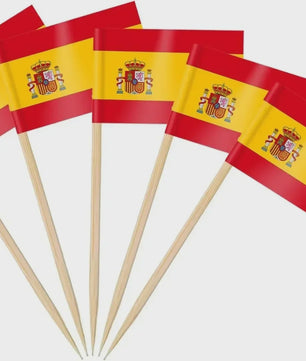 100x Mini India Vlaggetjes op Houten Prikkers - Ideaal voor Cupcakes, Cocktails & Feestdecoratie