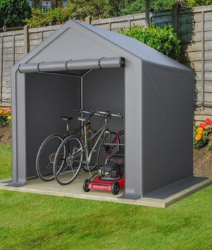 Donkergrijze Fietsenstalling Tent - 305x296x233cm - Outdoor Opslag voor Fietsen & Tuin Gereedschap