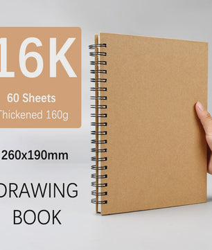 Professioneel Schetsboek 160gsm - 30 Vel Dik Tekenpapier met Spiraalbinding