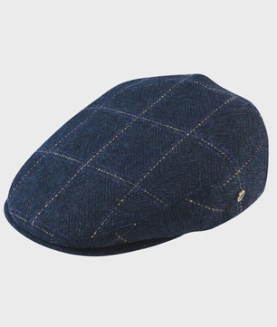 Stijlvolle Heren & Dames Tweed Flat Cap - Ierse Pet in Visgraatpatroon