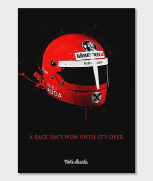 Iconische F1 Racer Helm Poster - Ayrton Senna Formule 1 Muurdecoratie