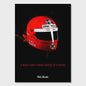 Iconische F1 Racer Helm Poster - Ayrton Senna Formule 1 Muurdecoratie