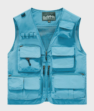 Herfst/Winter Heren Outdoor Werkkleding Vest met Mesh - Ademend & Veel Zakken