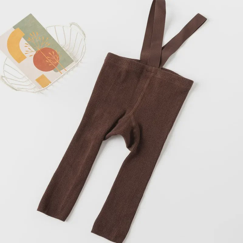 Baby Leggings met Bretels - Hoge Taille & Elastisch - Lente Kleding voor Jongens en Meisjes (1-2 Jaar)