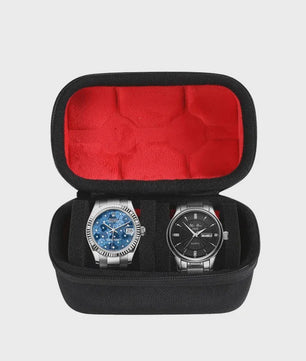 Luxe Horloge Reiskoffer - Harde Rol Organizer met Rode Voering voor 1, 2, 3, 5, 6 of 10 Horloges