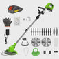 Krachtige 21V Accu Grastrimmer 15000RPM - Inklapbaar, met 5 Bladen & Makita 18V Batterij Compatibel - Snoerloze Bosmaaier & Onkruidtrimmer