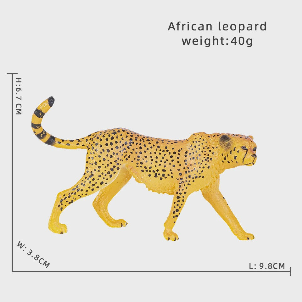 Realistische Wild Animal Speelgoed Set: Olifant, Leeuw, Cheetah, Tijger - Educatief Cadeau
