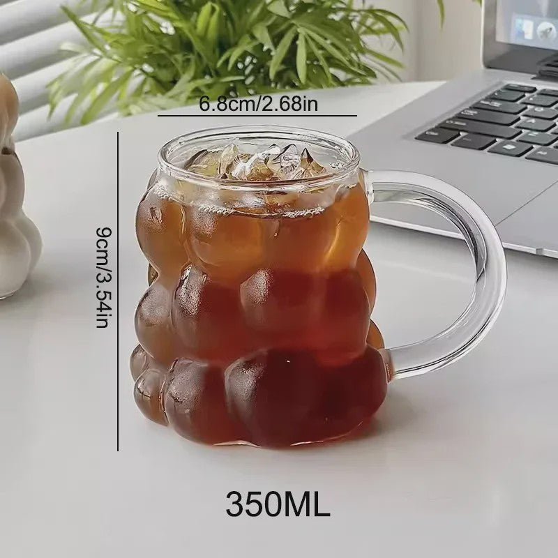 Creatieve Glazen Tumbler - Hittebestendig & Transparant voor Koffie, Sap, Cocktails