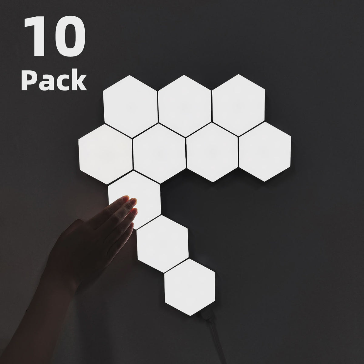 Modulaire Hexagon LED Wandlampen - Touch Control, Dimbare Sfeerverlichting