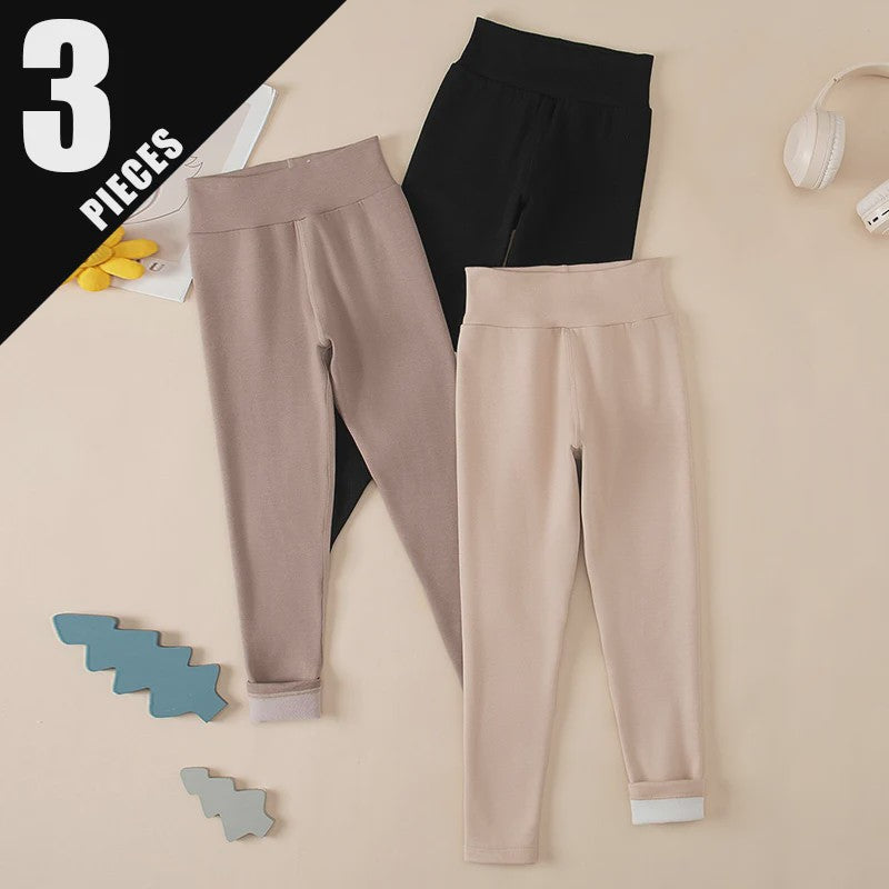Warme Kinder Leggings voor Herfst & Winter - Fleece gevoerd, Hoge Taille