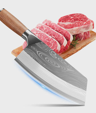 Professionele Handgesmede Keukenmes Set - Roestvrij Staal, Scherpe Snede, Ergonomisch Handvat