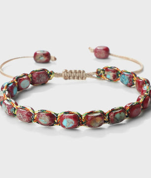 Verstelbare Emperor Stone Kralen Armband - Natuursteen Bangle voor Dames & Heren