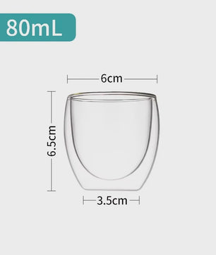 Dubbelwandige Glazen Mokken - Hittebestendig & Handgemaakt voor Koffie, Thee, Bier & Whiskey