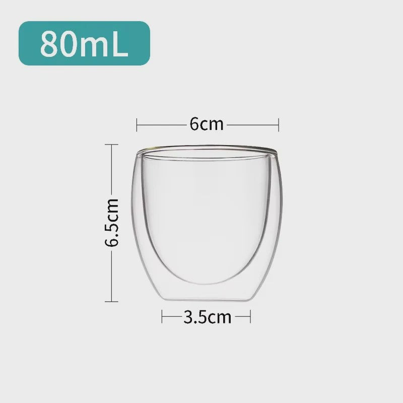 Dubbelwandige Glazen Mokken - Hittebestendig & Handgemaakt voor Koffie, Thee, Bier & Whiskey
