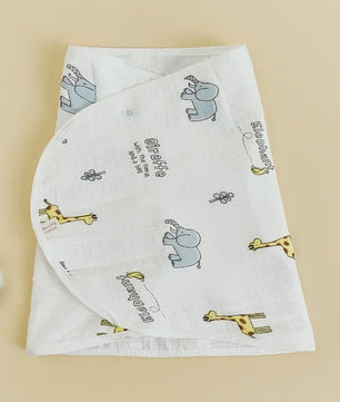 Zachte Katoenen Baby Swaddle Wrap (0-6 mnd) - Anti-schrik slaapwikkel voor pasgeborenen
