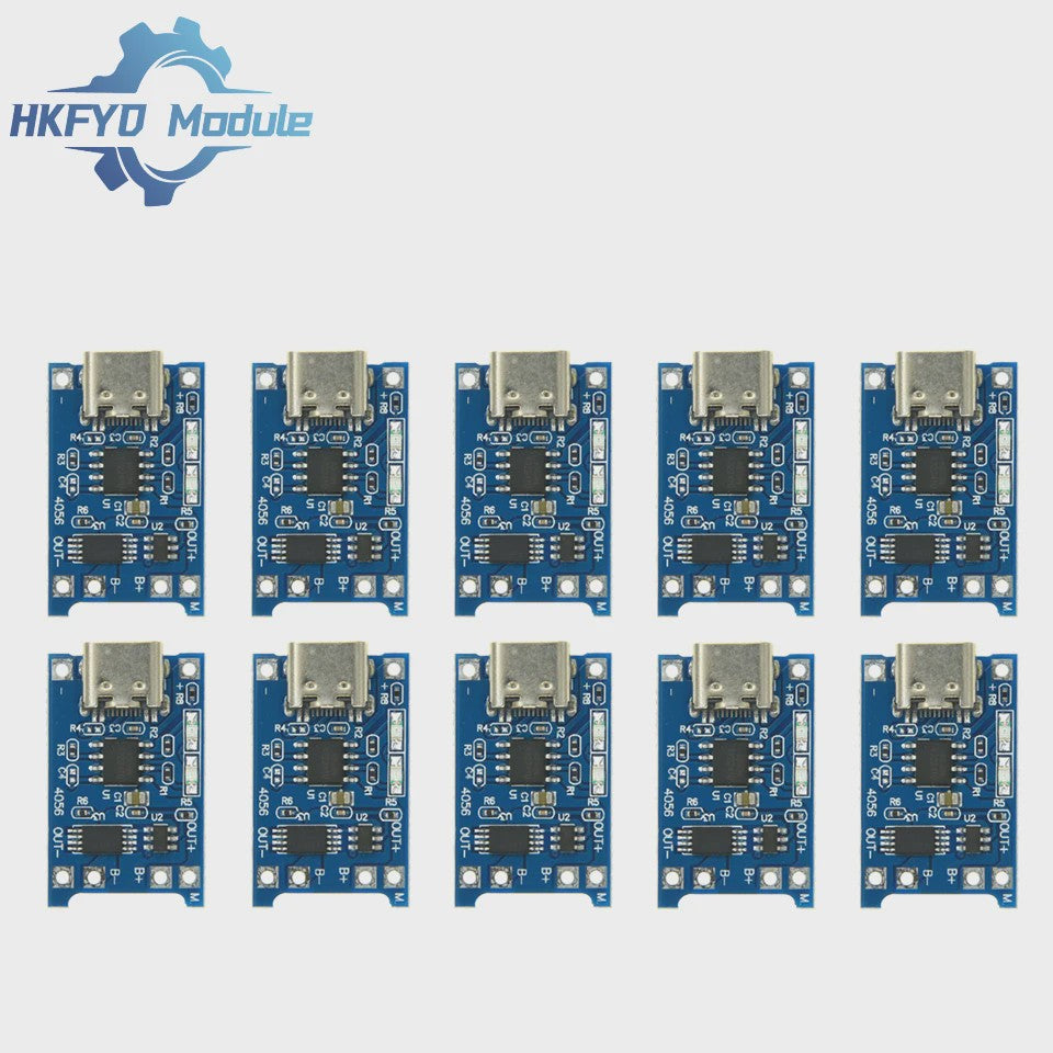 TP4056 Type-C Lithium Batterijlader Module - 1A, 5V, met Dual Protection voor 18650 Li-ion