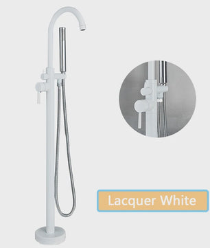 Vrijstaande Badkraan met Douchefunctie - Zwart, Chroom, Goud - Zwenkbare Uitloop & Warm/Koud Water Mixer