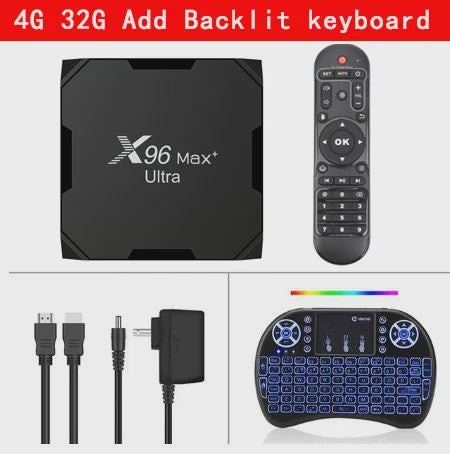 X96 MAX Plus Ultra Android 11 TV Box - 4K/8K Media Player met S905X4 Quad Core & 4GB RAM